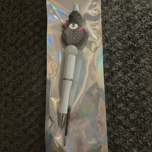 Cute Black penguin Top White Multi-Function Pen